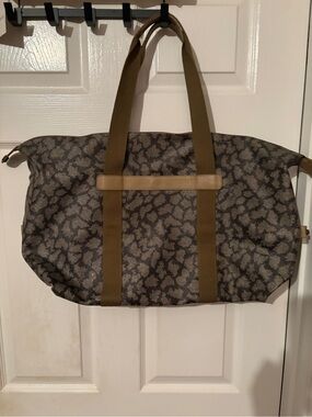 Ysl Olive Brown Patterned Weekender Bag vintage